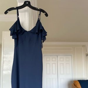 Full length navy gown- Express